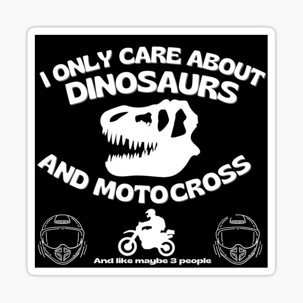 Motocross, Dinosaurs, T Rex Skull Sticker