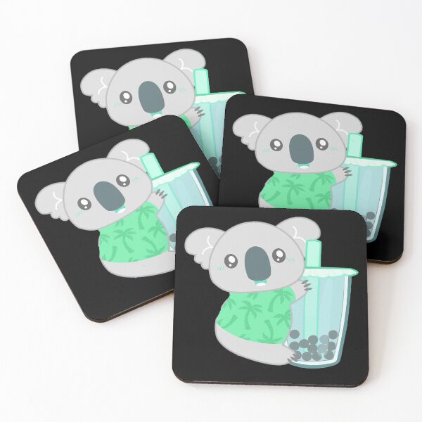 Item preview, Kawaii Koala Obsessed with Boba Drinks designed and sold by Yellow Coffee.
