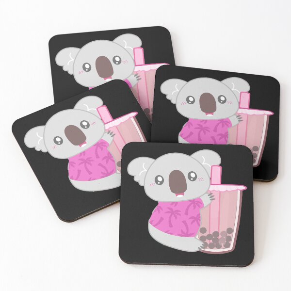 Item preview, Kawaii Koala Obsessed with Boba Drinks designed and sold by Yellow Coffee.