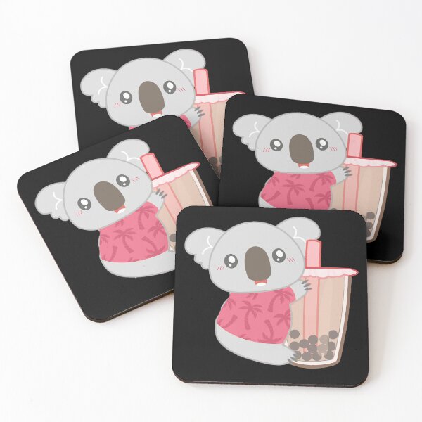 Item preview, Kawaii Koala Obsessed with Boba Drinks designed and sold by Yellow Coffee.
