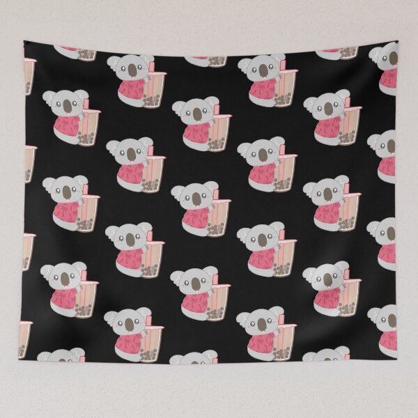 Item preview, Kawaii Koala Obsessed with Boba Drinks designed and sold by Yellow Coffee.