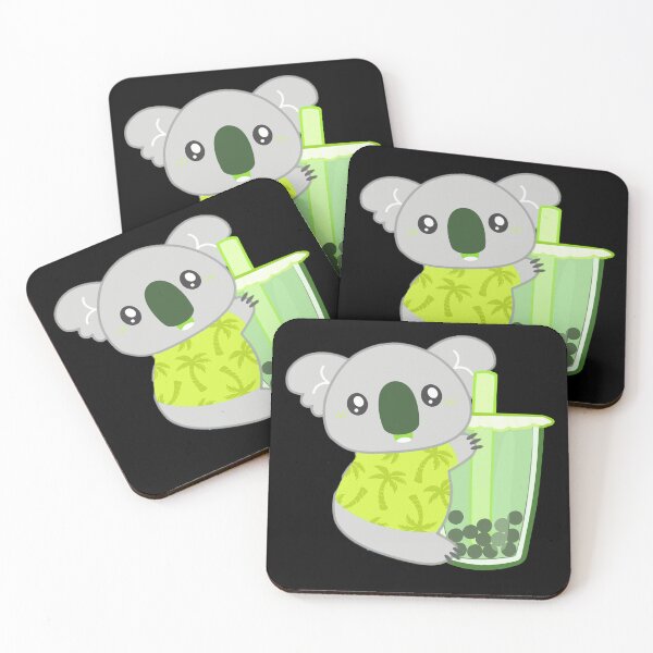 Item preview, Kawaii Koala Obsessed with Boba Drinks designed and sold by Yellow Coffee.