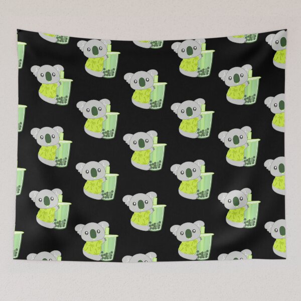 Item preview, Kawaii Koala Obsessed with Boba Drinks designed and sold by Yellow Coffee.