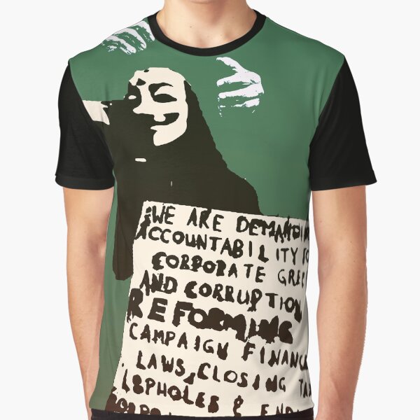 The Invisible Hands - Green Graphic T-Shirt