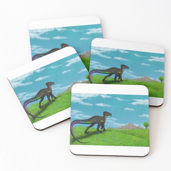 Item preview, Pride Indoraptor in a flower field designed and sold by Dino-drawings.