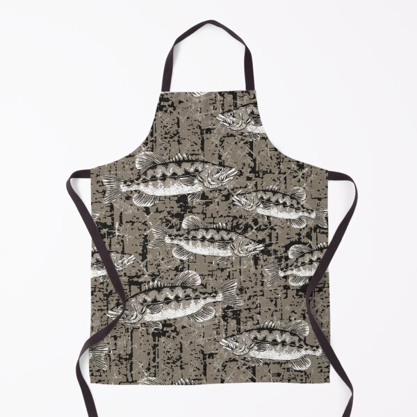 Item preview, Monochromatic Largemouth Bass Camo Pattern - Bark Brown designed and sold by Michelebuttons.