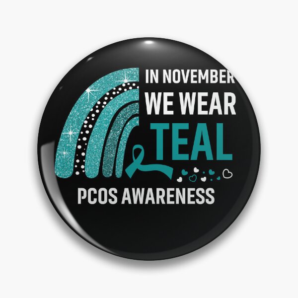 Item preview, Rainbow In November We Wear Teal PCOS Awareness designed and sold by Mnrshirley.