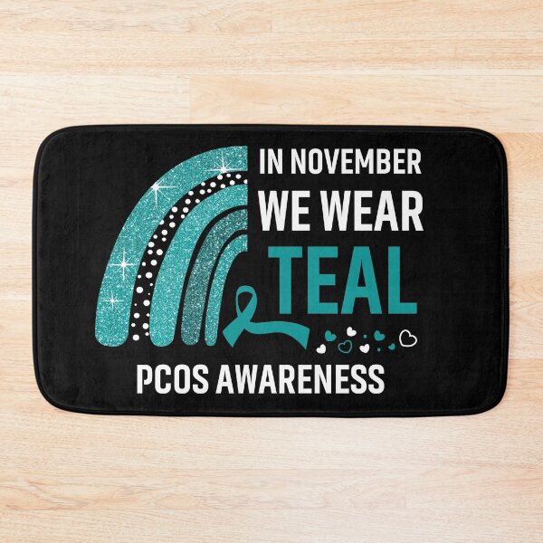 Item preview, Rainbow In November We Wear Teal PCOS Awareness designed and sold by Mnrshirley.