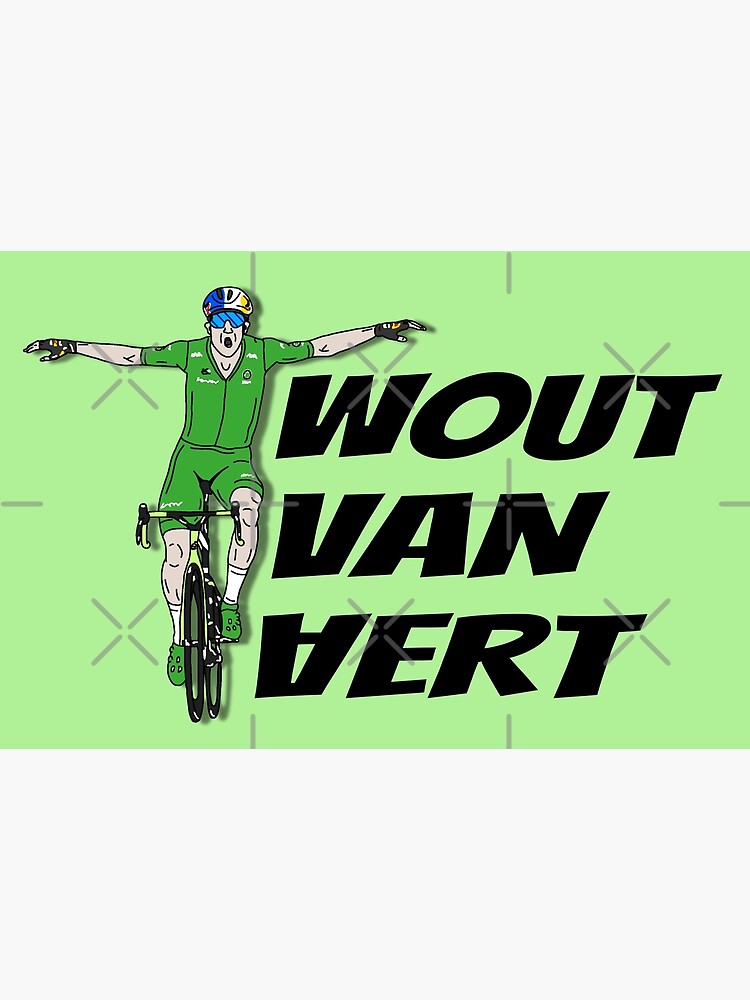 "Wout Van Aert Tour de France 2022 Green jersey champion" Canvas