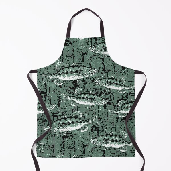 Item preview, Largemouth Bass Monochromatic Camo Pattern - Pond Green designed and sold by Michelebuttons.