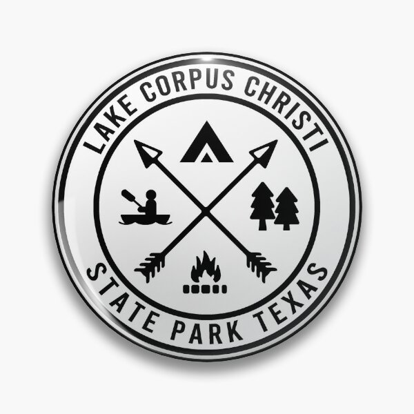 Artikelvorschau, Heraldisches Logo des Lake Corpus Christi State Park BW entworfen und verkauft von VanyaKar.