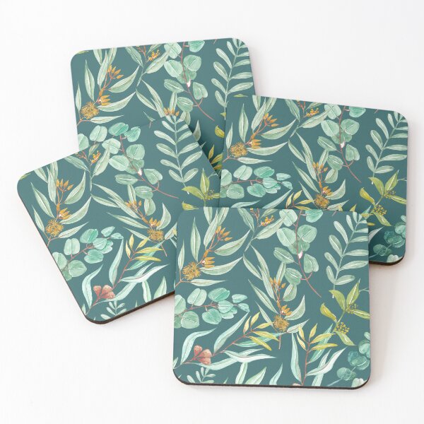 Item preview,  "Green Eucalyptus Leaves, Seamless Pattern Leaf Background," designed and sold by adarth.