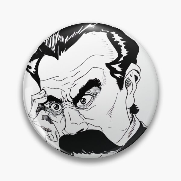 Item preview, Friedrich Nietzsche cartoon parody, sticker designed and sold by deztees.