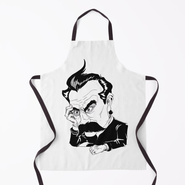 Item preview, Friedrich Nietzsche cartoon parody, sticker designed and sold by deztees.