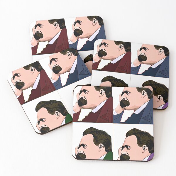 Item preview, sticker Friedrich Nietzsche sticker pack designed and sold by deztees.