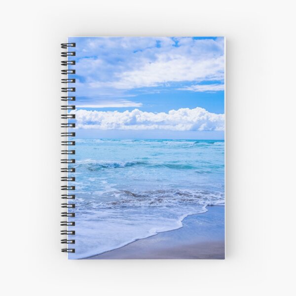 Palapas At Sunrise On Beach With Ocean Spiral Notebook