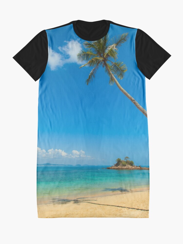 Alternate view of Tropical Palm Trees Graphic T-Shirt Dress
