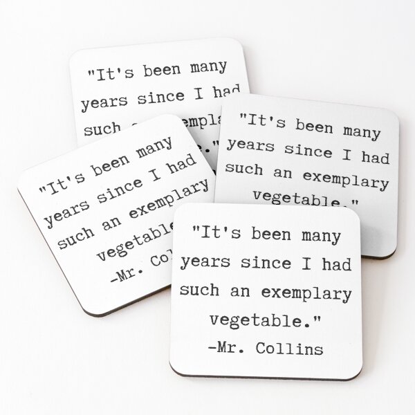 Item preview, Pride and Prejudice | Mr. Collins | Exemplary Vegetable designed and sold by WordsToArt.