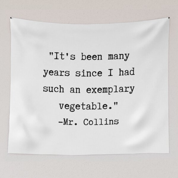 Item preview, Pride and Prejudice | Mr. Collins | Exemplary Vegetable designed and sold by WordsToArt.