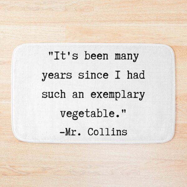 Item preview, Pride and Prejudice | Mr. Collins | Exemplary Vegetable designed and sold by WordsToArt.