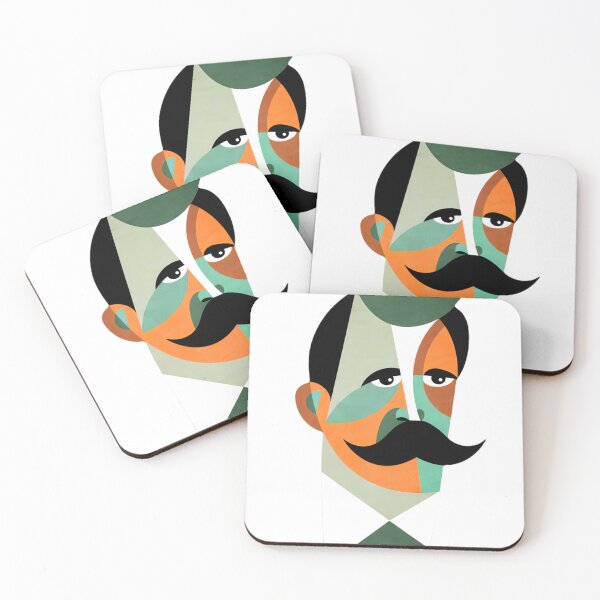 Item preview, Friedrich Nietzsche sticker picaso type art designed and sold by deztees.
