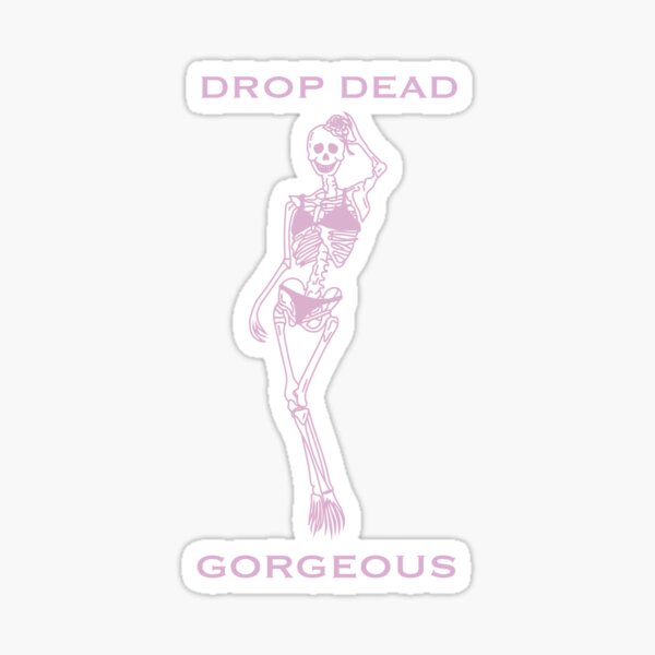 Drop Dead Gorgeous Skeleton Bikini Sticker For Sale By Shopcosmiclatte Redbubble 0655