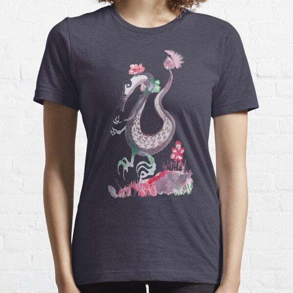 Grandma Dragon with Flowers Essential T-Shirt