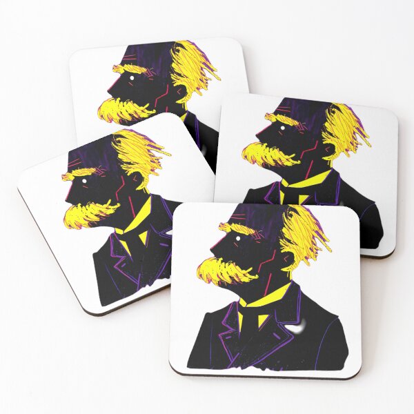 Item preview, Friedrich Nietzsche , sticker purple designed and sold by deztees.