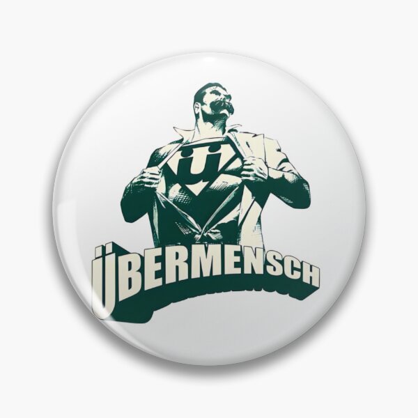 Item preview, Friedrich Nietzsche, sticker uberman Übermensch cartoon designed and sold by deztees.