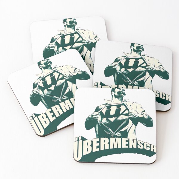 Item preview, Friedrich Nietzsche, sticker uberman Übermensch cartoon designed and sold by deztees.