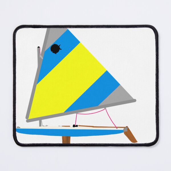 Item preview, blue/yellow/grey sunfish sailboat designed and sold by k4tec4rter.