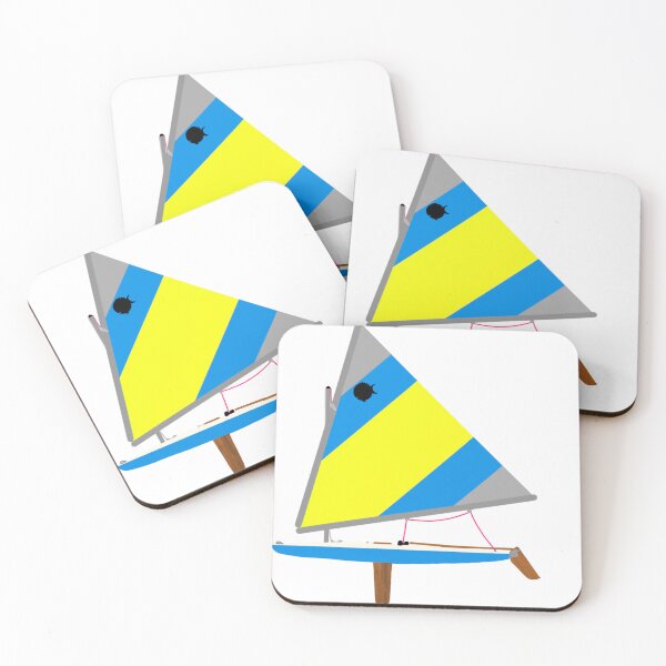 Item preview, blue/yellow/grey sunfish sailboat designed and sold by k4tec4rter.