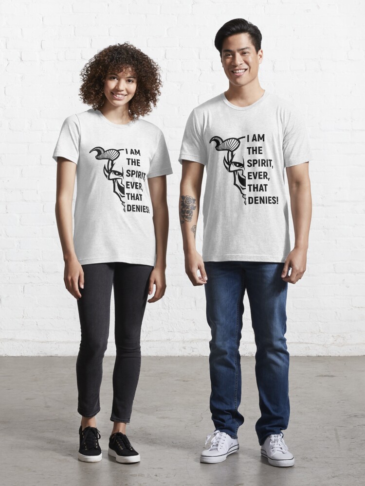 Thumbnail 1 von 7, Essential T-Shirt, i am the spirit, ever, that denies! designt und verkauft von dynamitfrosch.