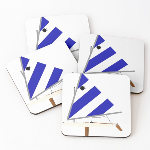 Item preview, blue/white sunfish sailboat designed and sold by k4tec4rter.