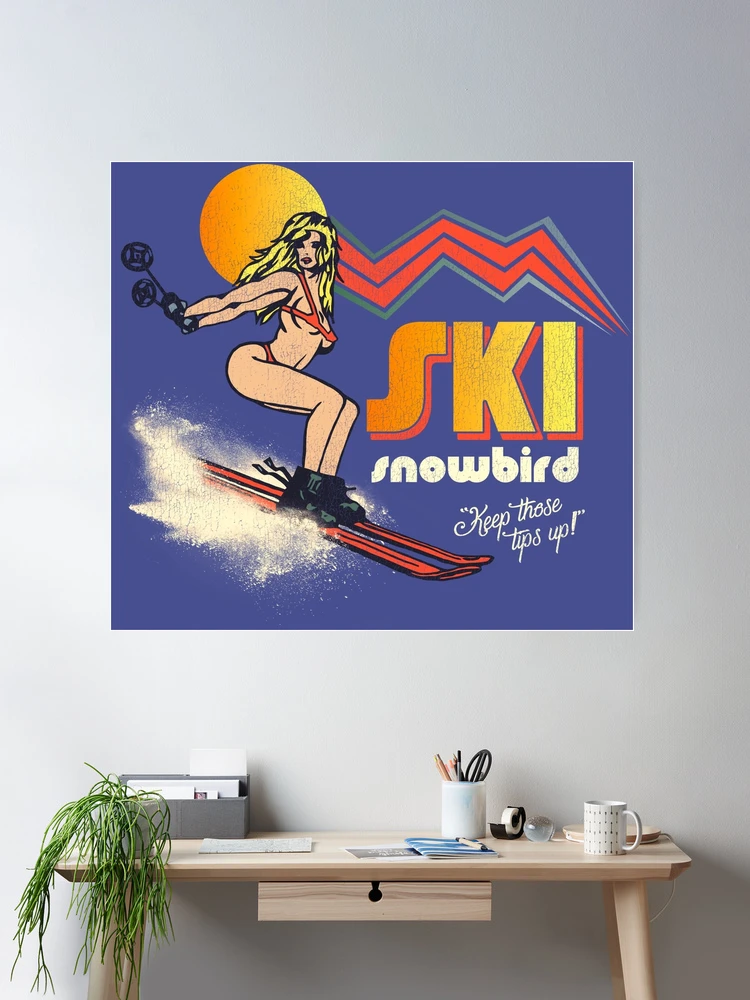 70年代 ビンテージ SKIPOLES＆SKI スキー デザイン ポスター 70年代 ビンテージ SKIPOLES＆SKI スキー デザイン ポスター