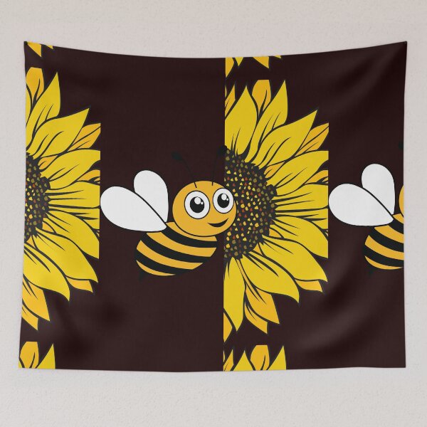 Item preview,  COLOFULLYSUN FLOWER AND BEE PRINT. designed and sold by marie1919.