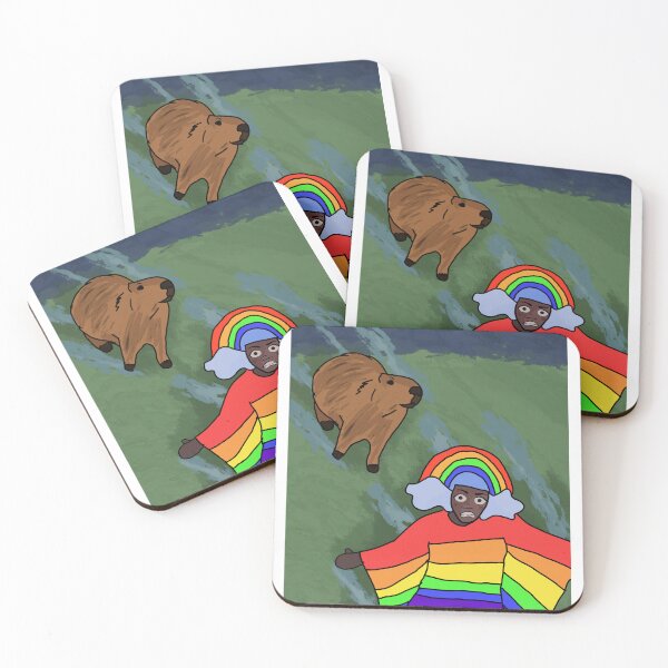Item preview, MacDoesIt getting chased by a capybara designed and sold by Lick Deeznuts.