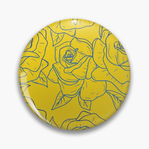 Item preview, Vintage Minimalistic Rose Floral Pattern On Yellow designed and sold by GraphicsClub.
