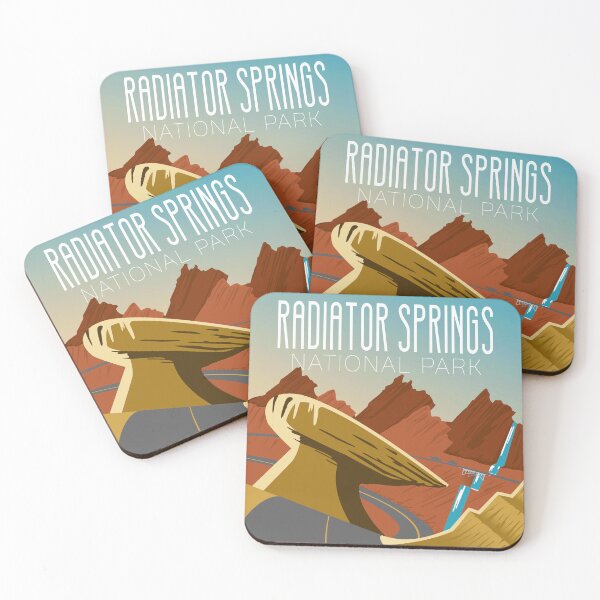Item preview, Radiator Springs National Park Poster designed and sold by RollRedDesigns.