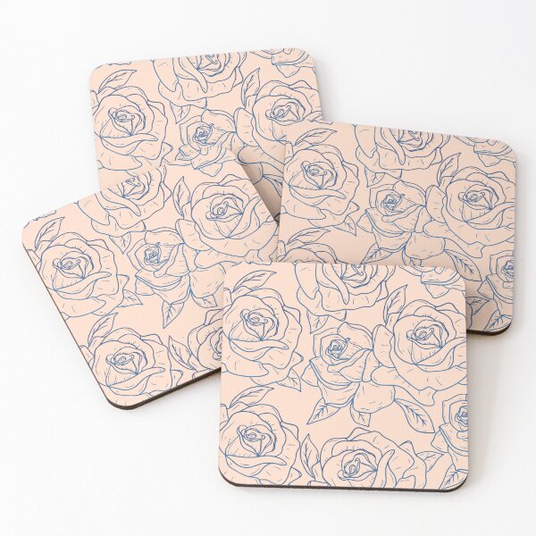 Item preview, Vintage Minimalistic Rose Floral Pattern On Peach designed and sold by GraphicsClub.