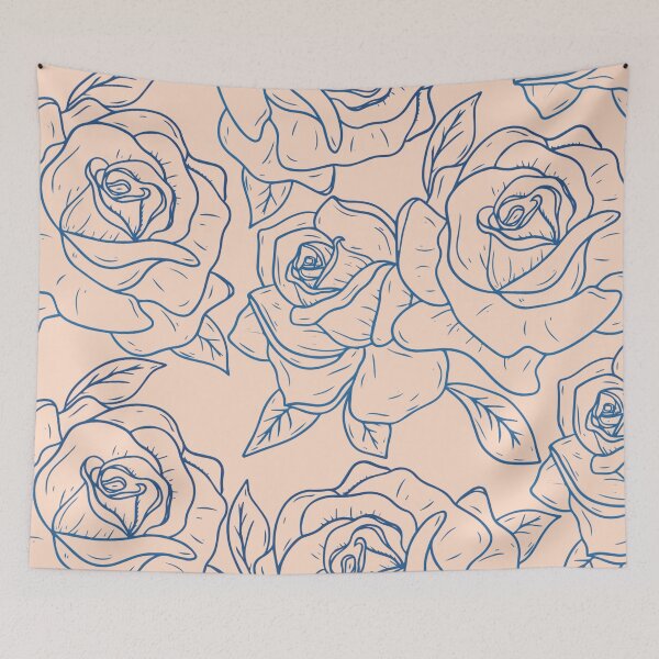 Item preview, Vintage Minimalistic Rose Floral Pattern On Peach designed and sold by GraphicsClub.