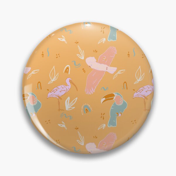 Item preview, flock of tropical birds designed and sold by freeinthelines.