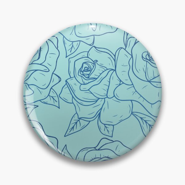 Item preview, Vintage Minimalistic Rose Floral Pattern On Light Teal designed and sold by GraphicsClub.