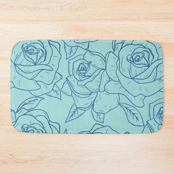 Item preview, Vintage Minimalistic Rose Floral Pattern On Light Teal designed and sold by GraphicsClub.