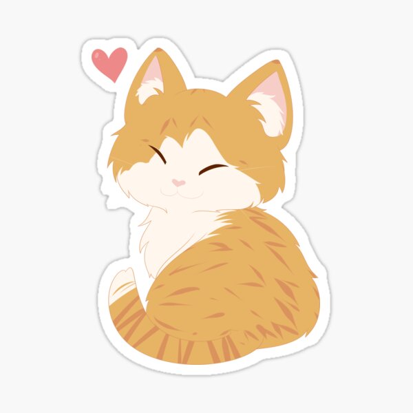 Orange Cat Sticker