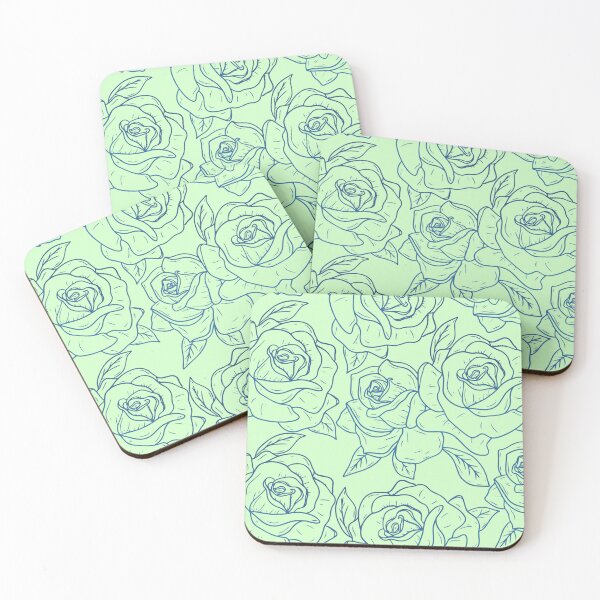 Item preview, Vintage Minimalistic Rose Floral Pattern On Mint designed and sold by GraphicsClub.