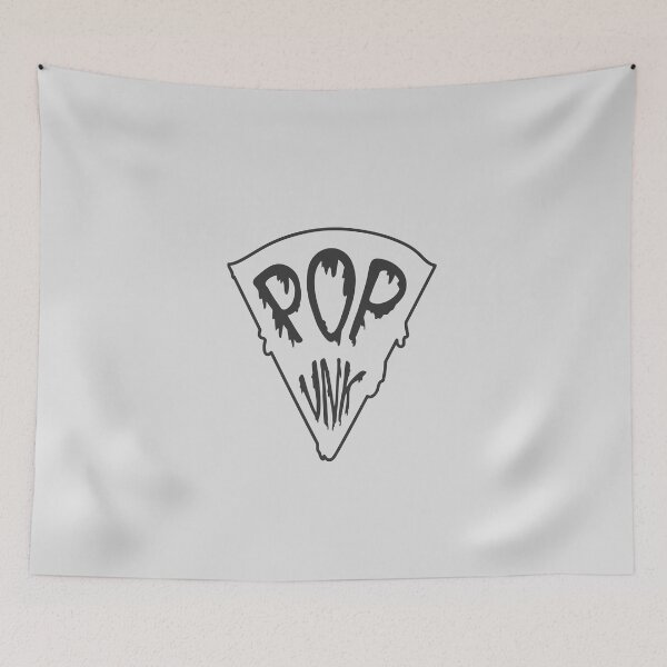 Item preview, Popunk Pizza Logo Minimal Dark designed and sold by TwistedByArt.