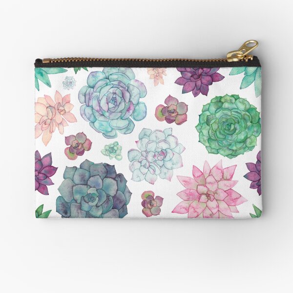 Succulent Garden Zipper Pouch