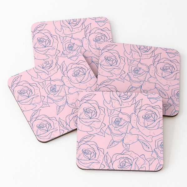 Item preview, Vintage Minimalistic Rose Floral Pattern On Pink designed and sold by GraphicsClub.