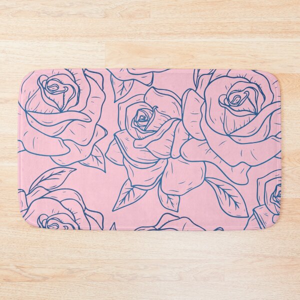 Item preview, Vintage Minimalistic Rose Floral Pattern On Pink designed and sold by GraphicsClub.
